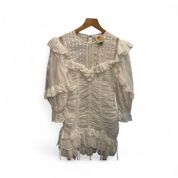 FARM Rio White Lace Mini Dress - Picture 1 of 4